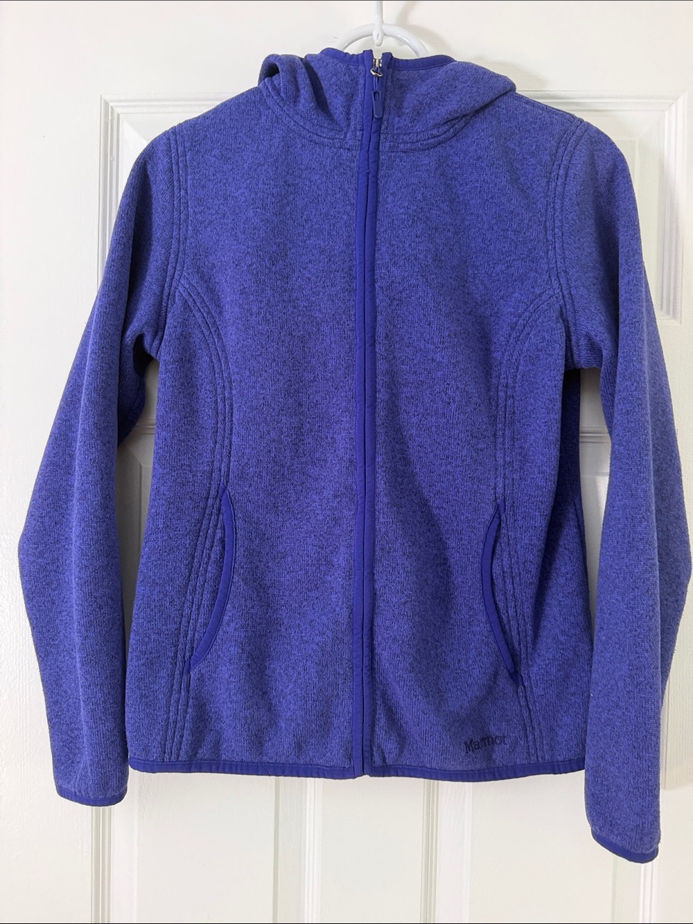 Marmot Fleece Lined Sweater Knit Jacket | M Medium Hoodie Full Zip